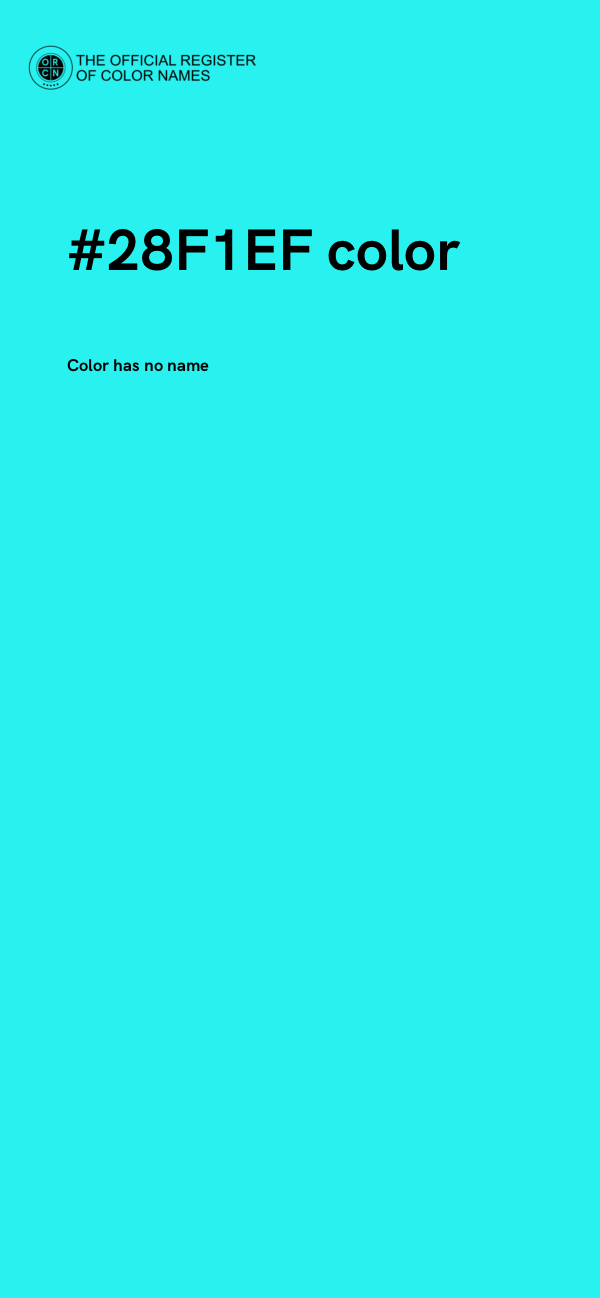 #28F1EF color image