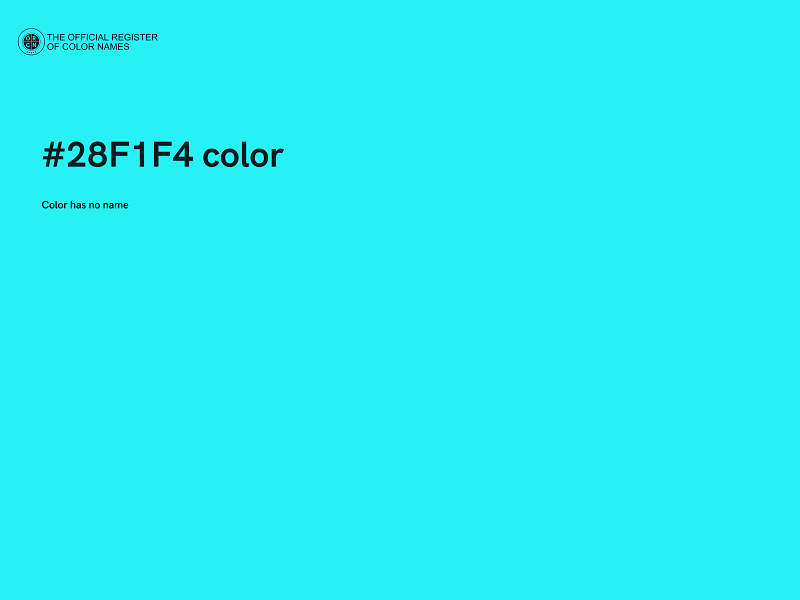 #28F1F4 color image