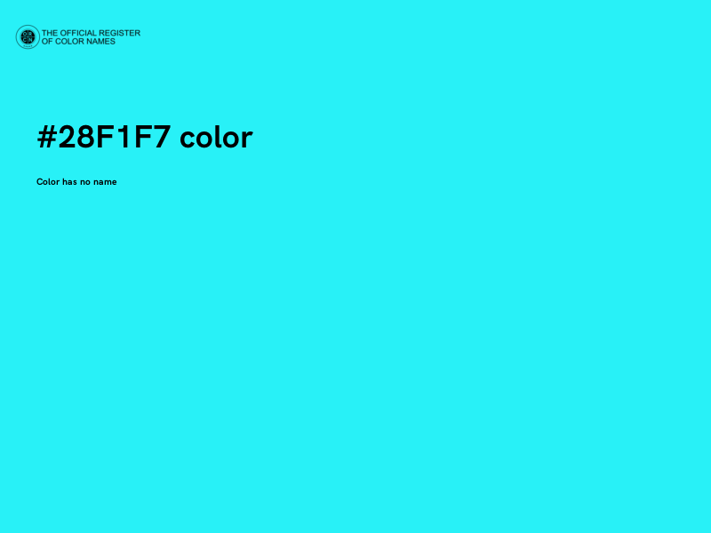 #28F1F7 color image