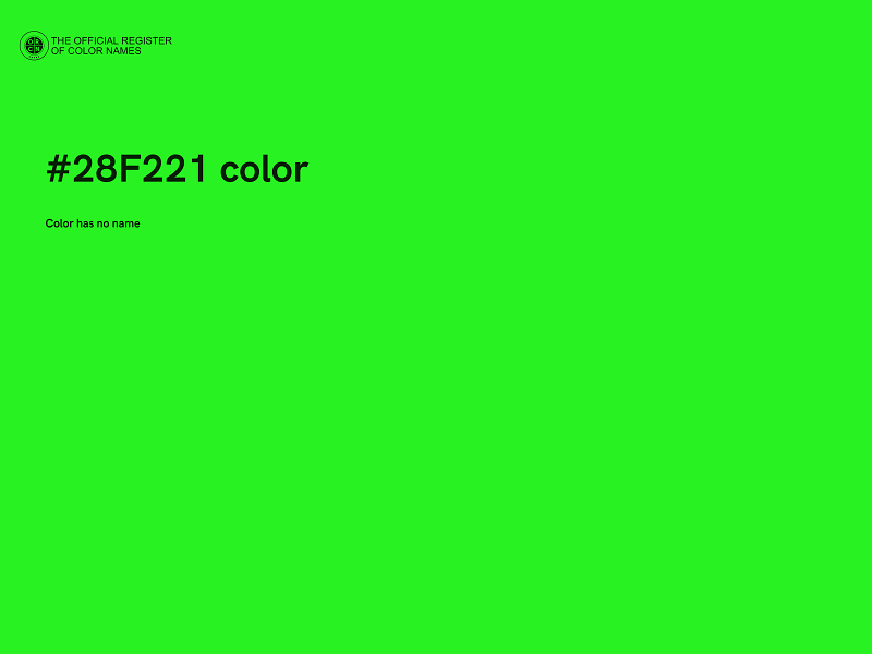 #28F221 color image