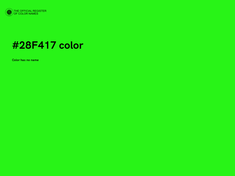 #28F417 color image