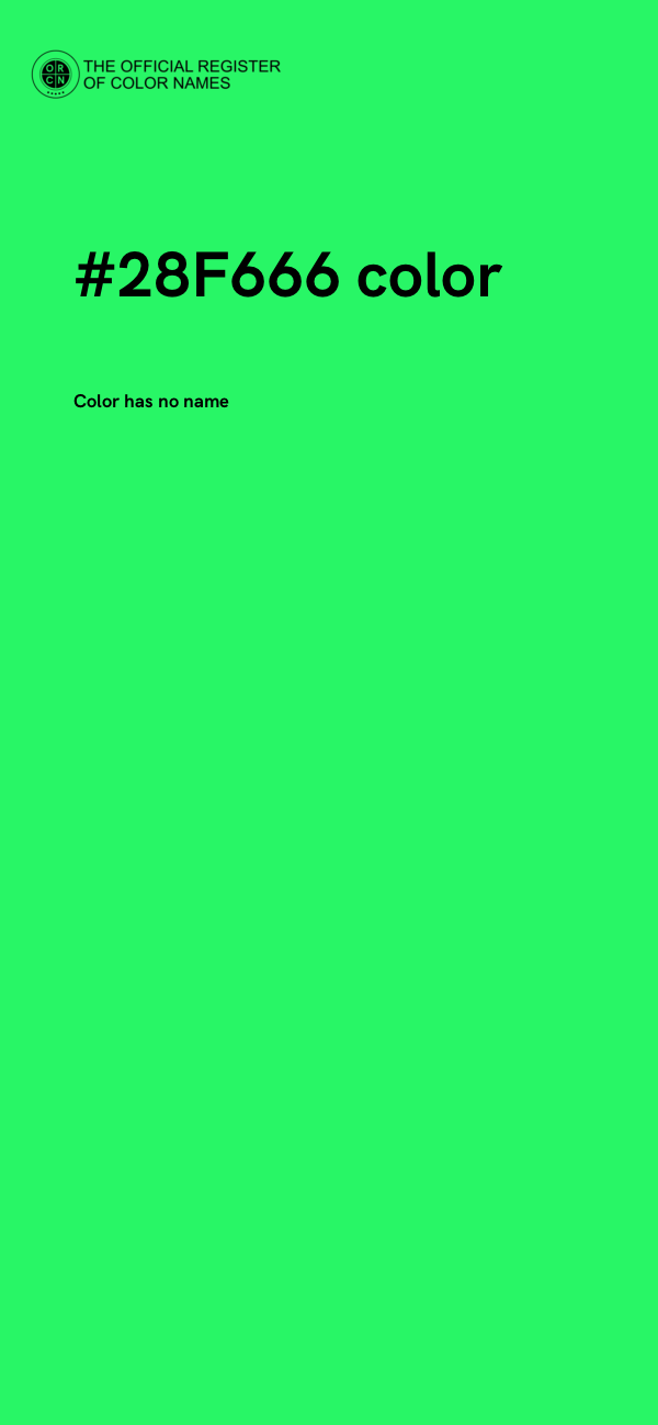 #28F666 color image