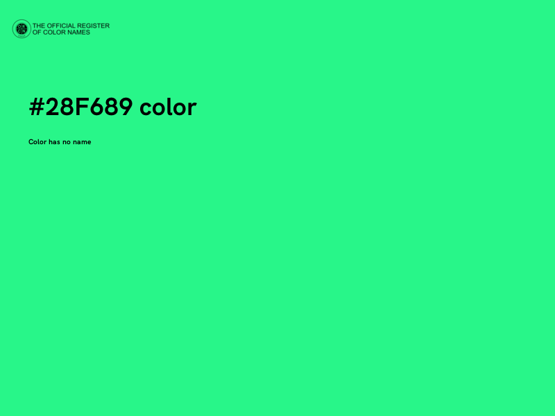 #28F689 color image