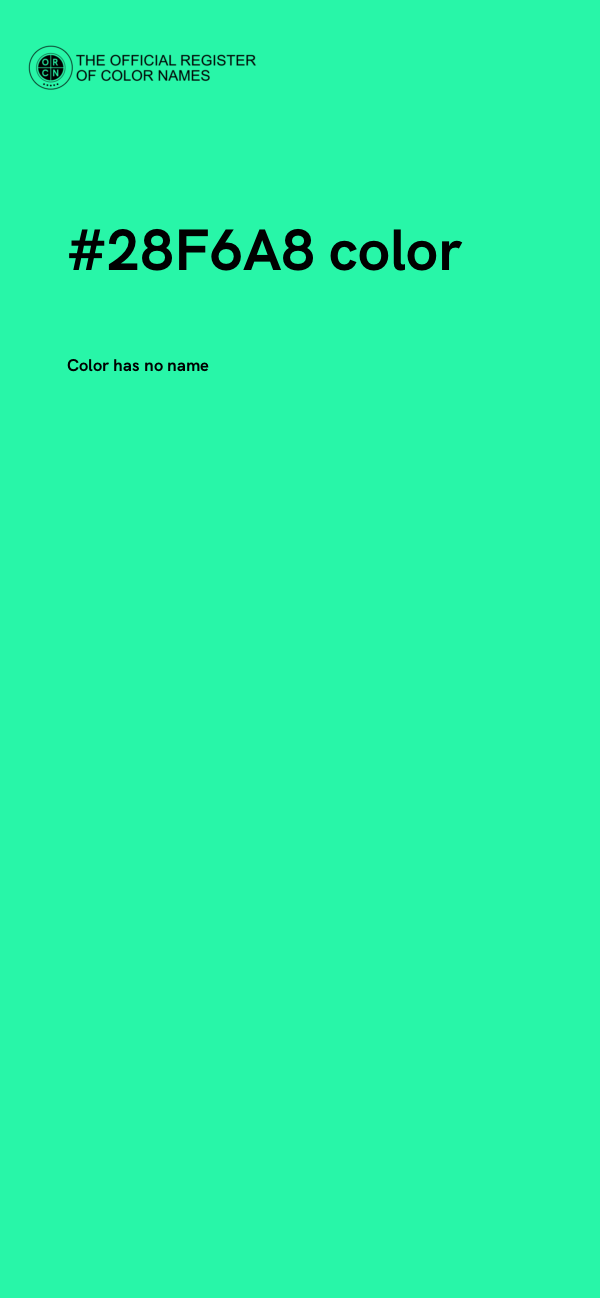 #28F6A8 color image