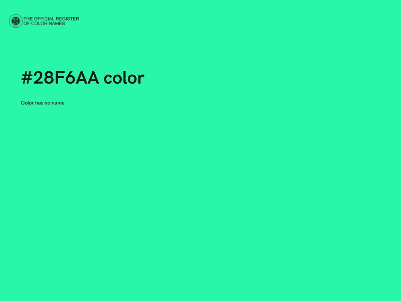 #28F6AA color image