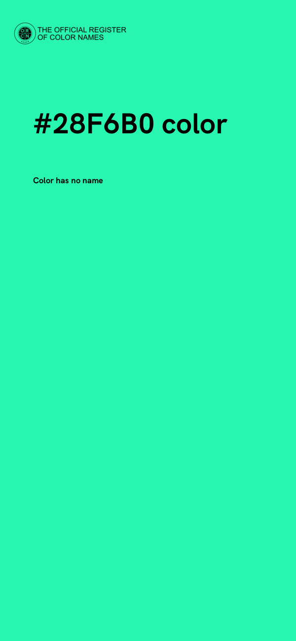 #28F6B0 color image