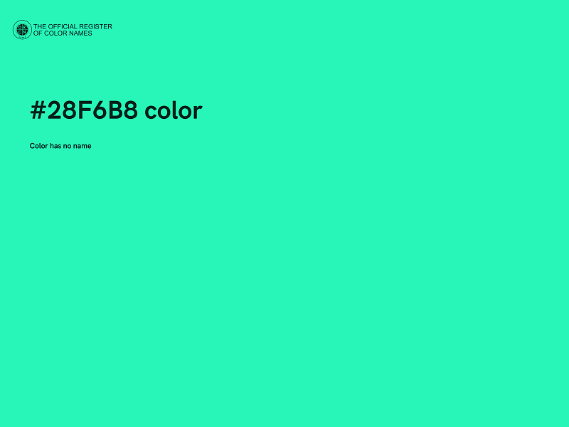 #28F6B8 color image