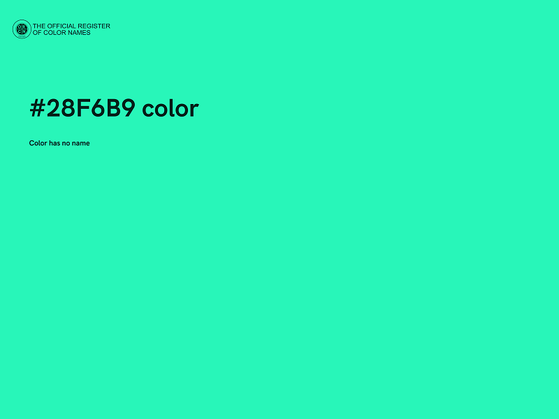 #28F6B9 color image