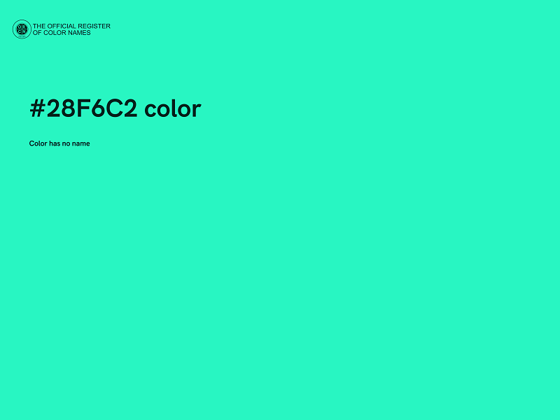 #28F6C2 color image