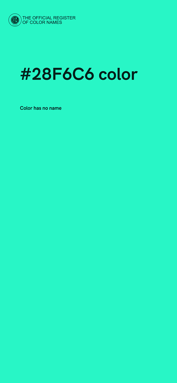 #28F6C6 color image