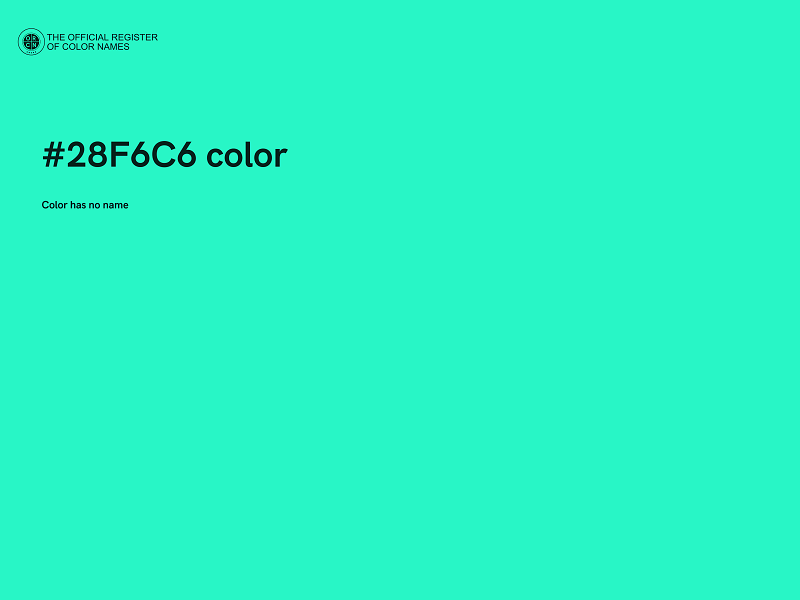 #28F6C6 color image