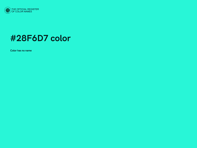 #28F6D7 color image