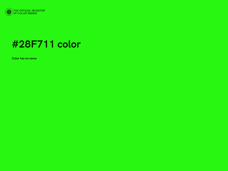 #28F711 color image