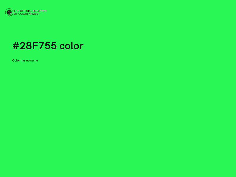 #28F755 color image