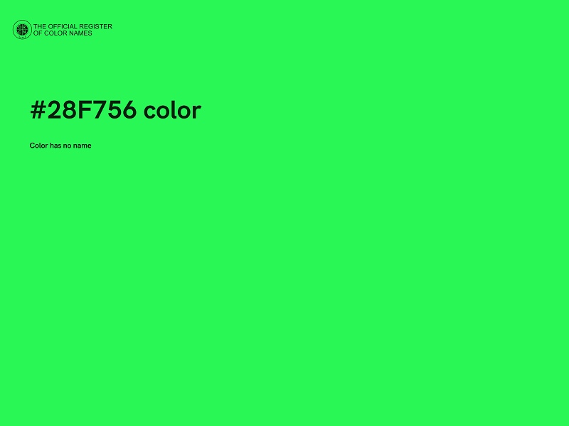 #28F756 color image