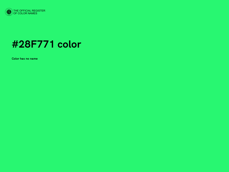 #28F771 color image