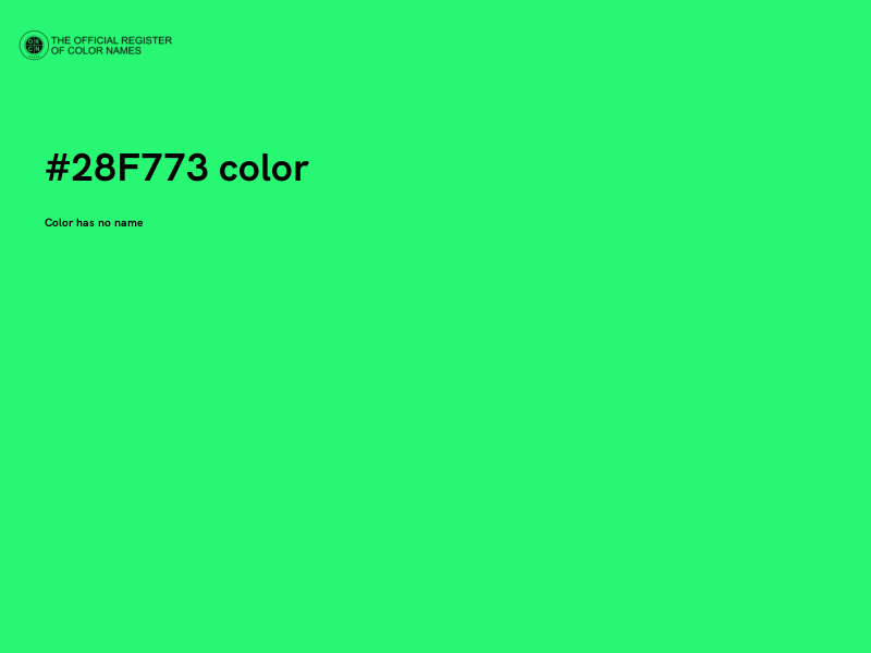 #28F773 color image
