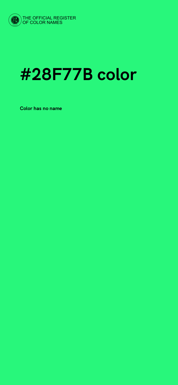 #28F77B color image