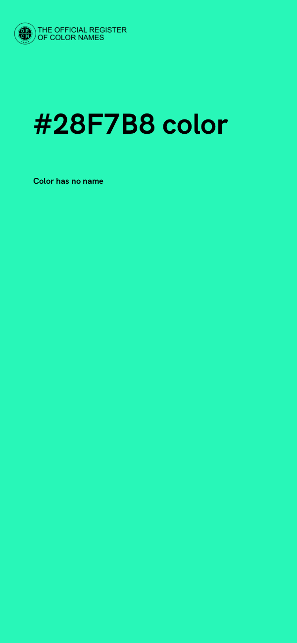 #28F7B8 color image