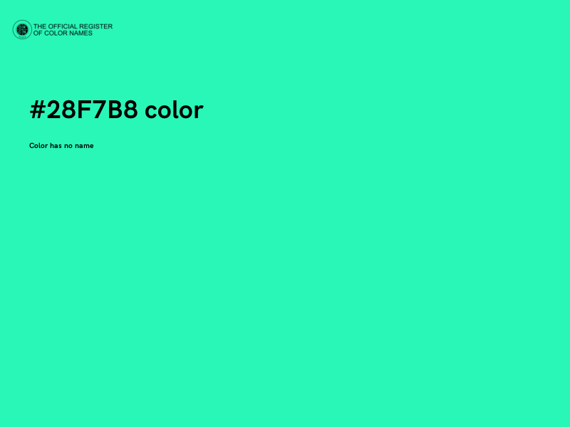 #28F7B8 color image