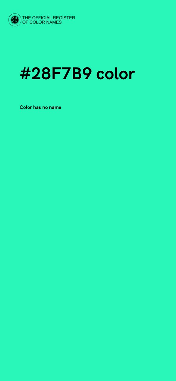 #28F7B9 color image