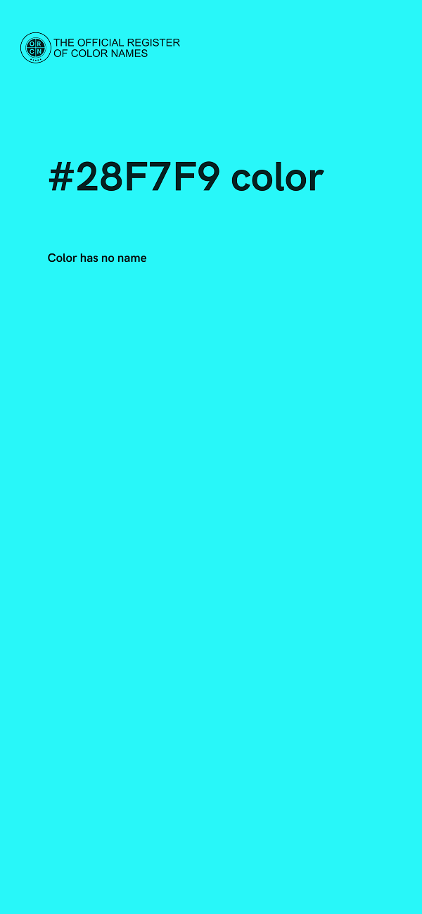 #28F7F9 color image