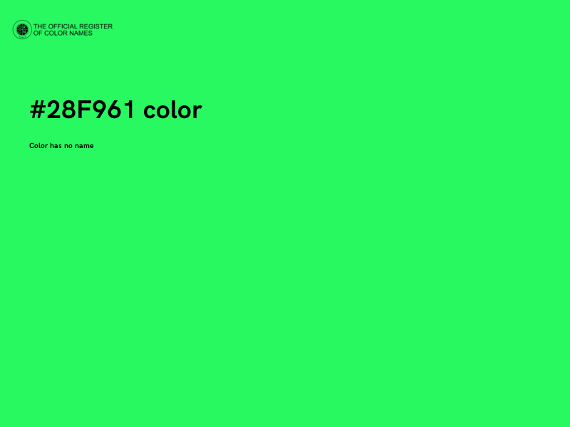 #28F961 color image