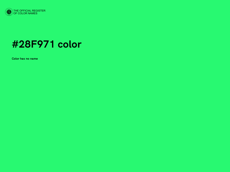#28F971 color image