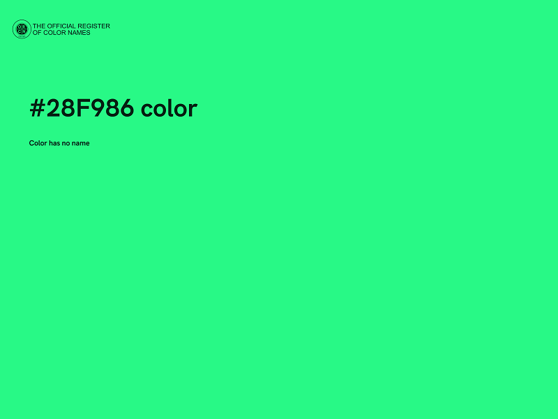 #28F986 color image