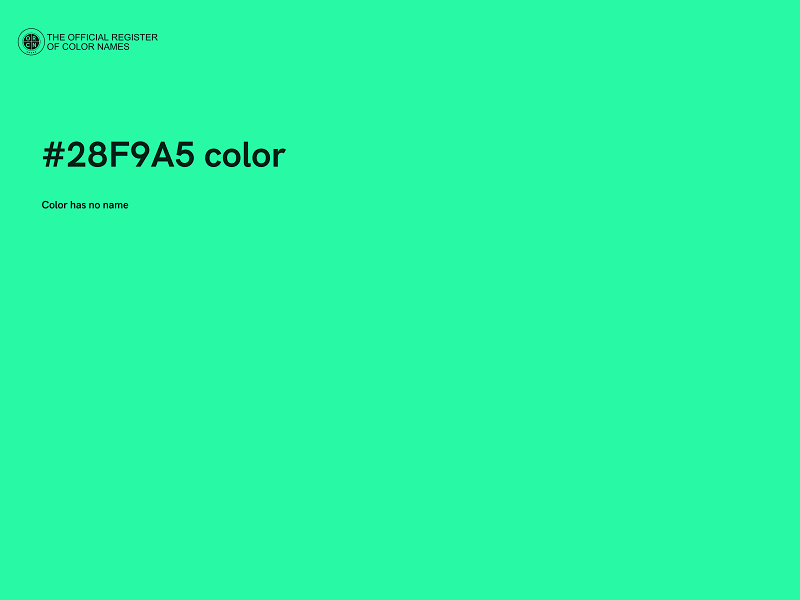 #28F9A5 color image