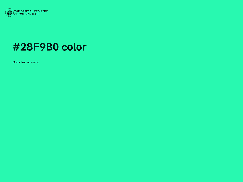 #28F9B0 color image