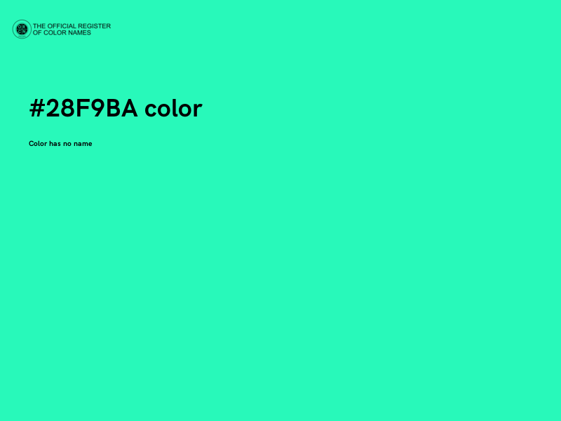 #28F9BA color image