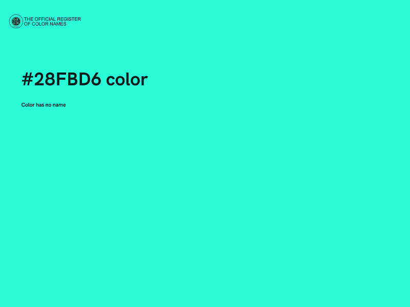 #28FBD6 color image