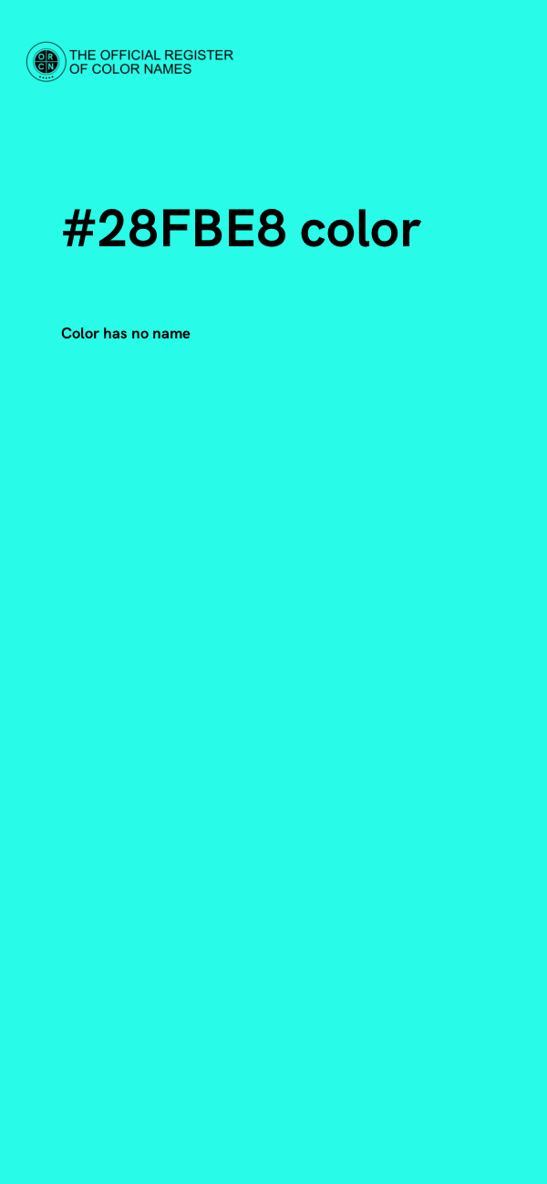 #28FBE8 color image