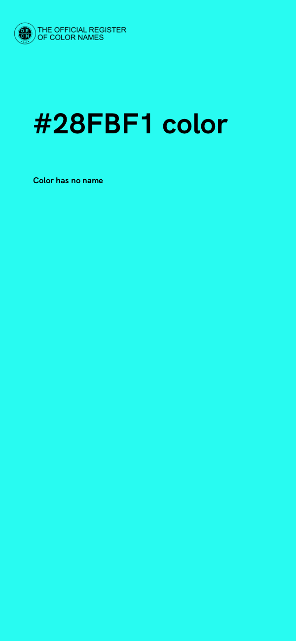 #28FBF1 color image