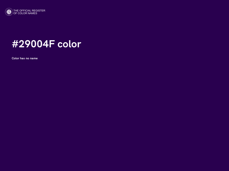 #29004F color image