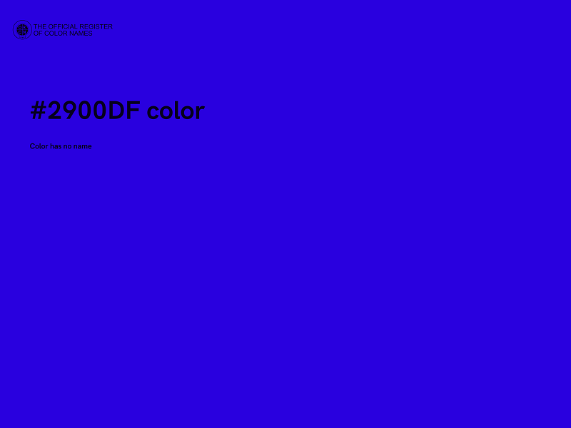 #2900DF color image