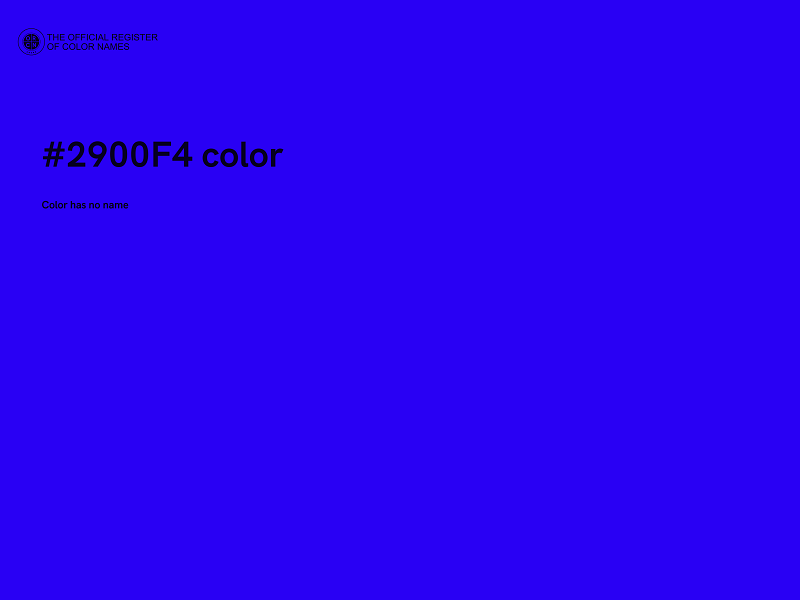 #2900F4 color image