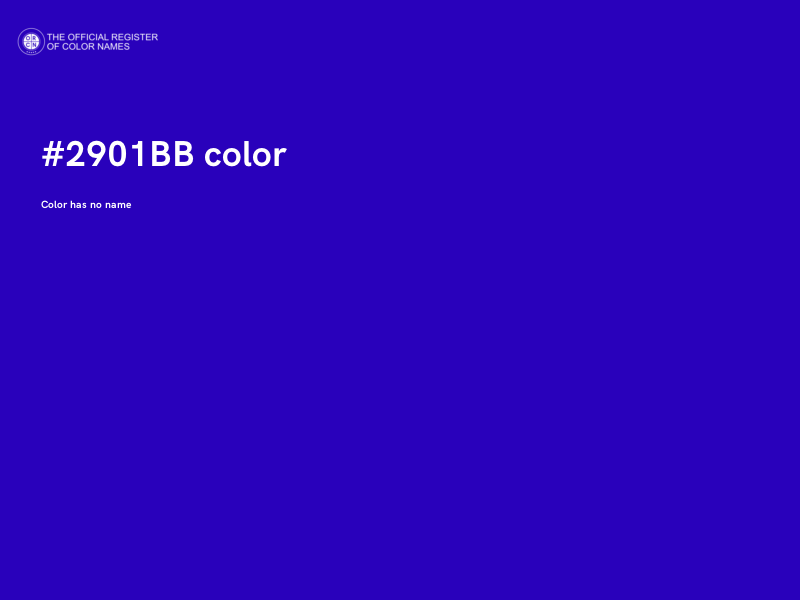 #2901BB color image