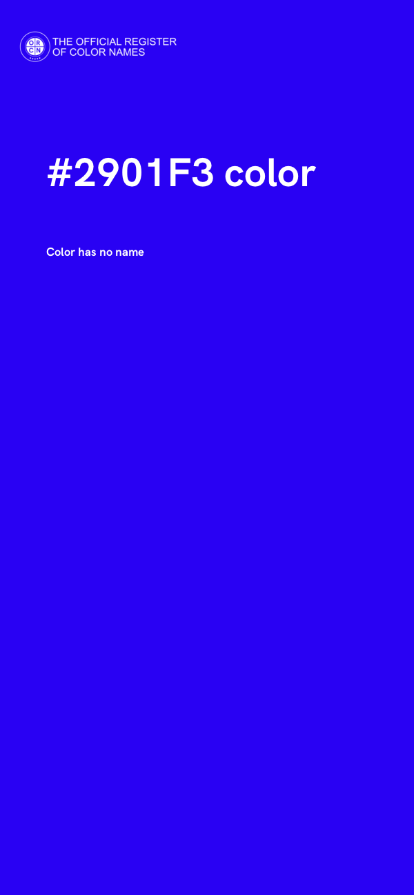 #2901F3 color image