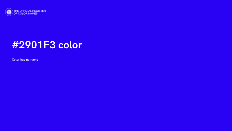 #2901F3 color image