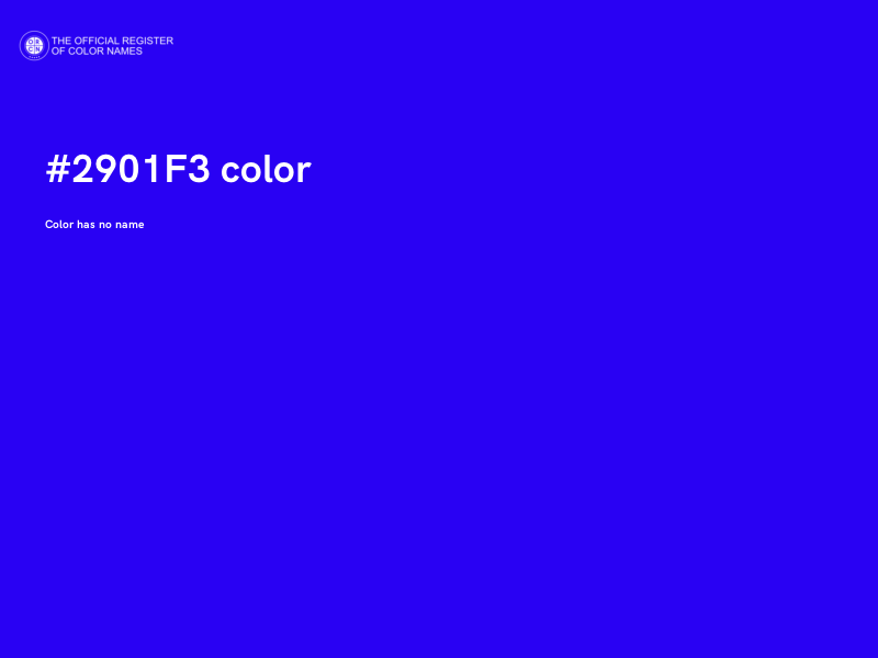 #2901F3 color image
