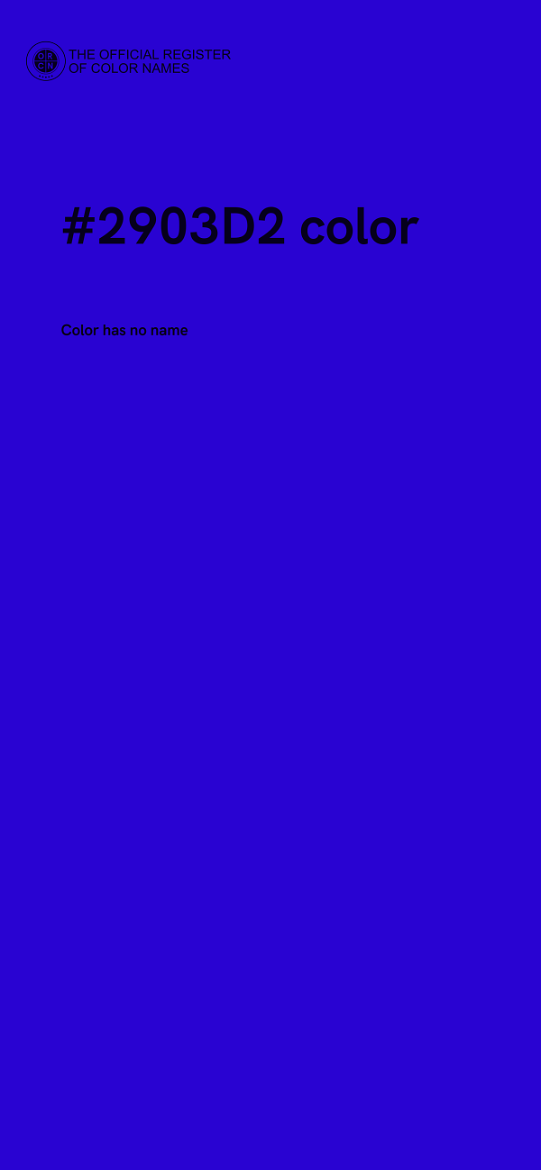 #2903D2 color image