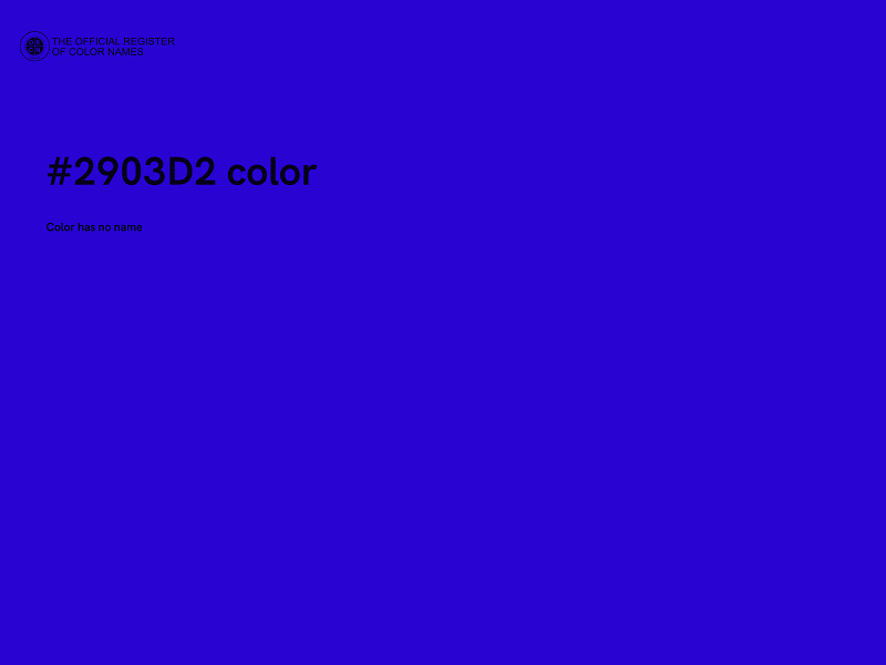#2903D2 color image