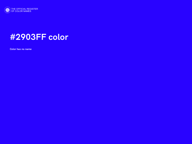 #2903FF color image
