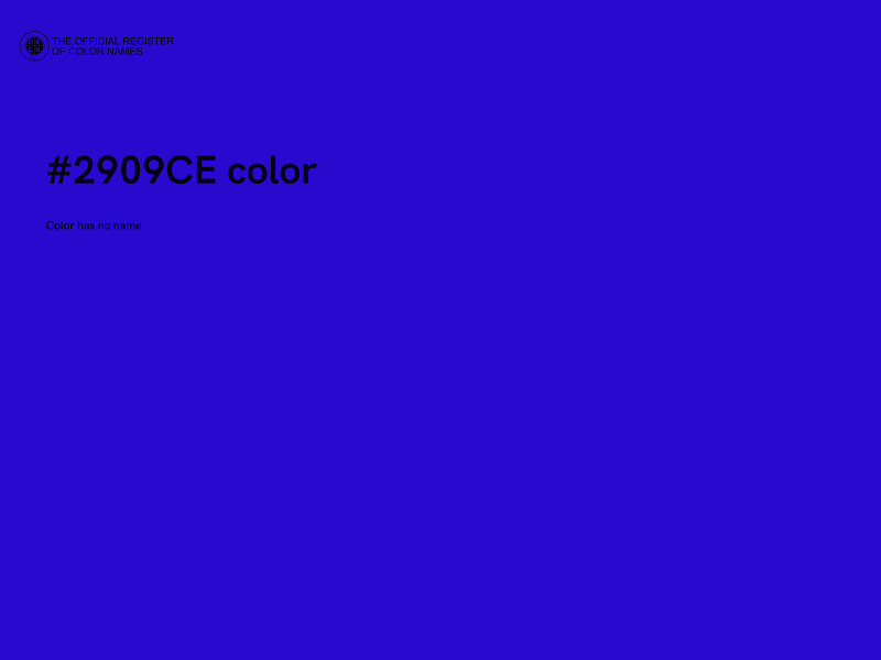 #2909CE color image