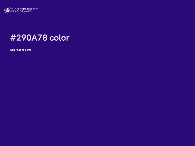 #290A78 color image