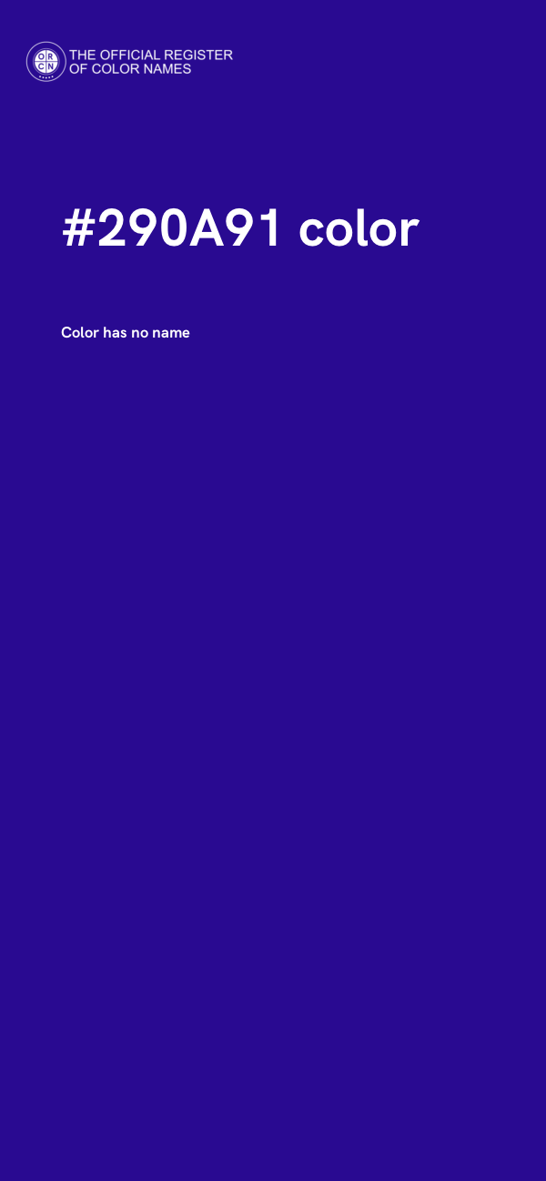 #290A91 color image