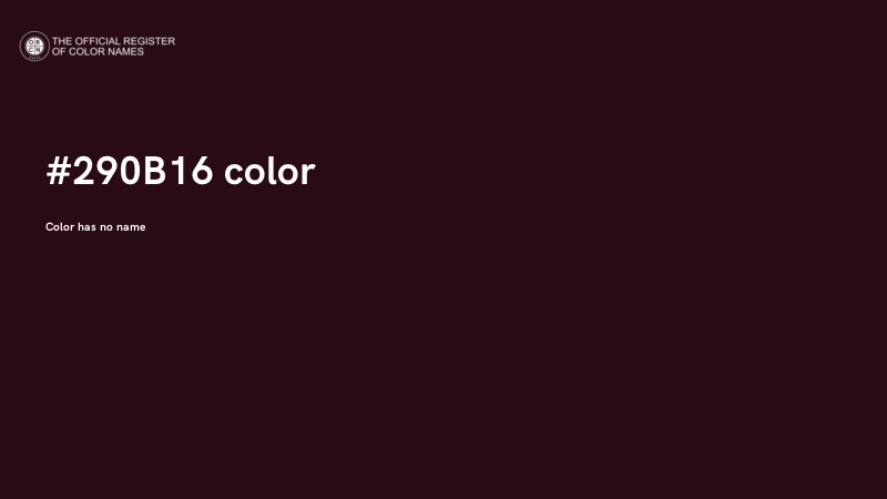 #290B16 color image
