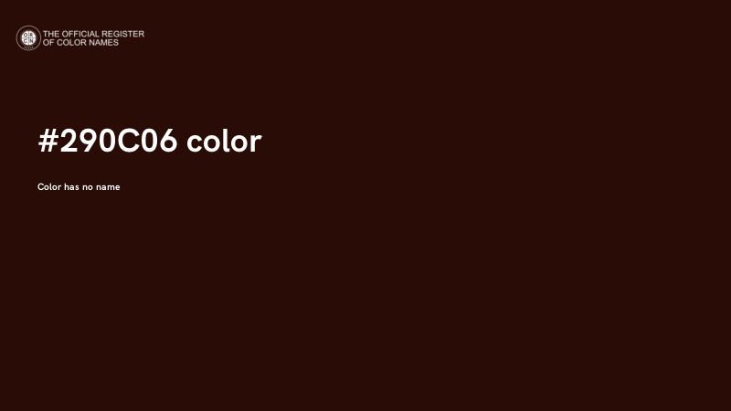 #290C06 color image